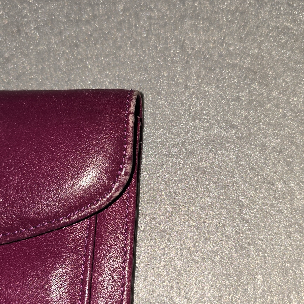 mundi Plum Leather Envelope Wallet - Picture 7 of 9